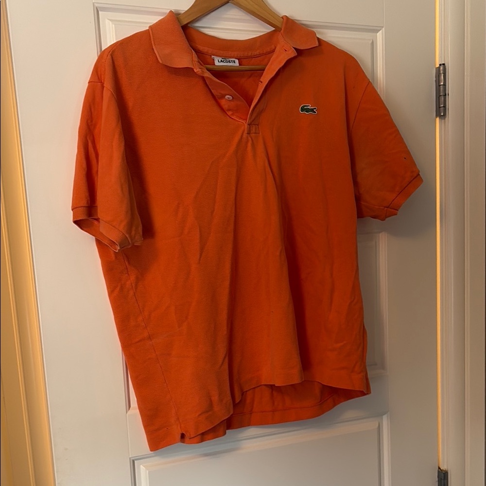 Lacoste Men's Orange Polo Shirt